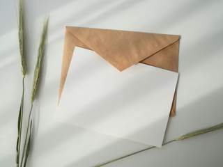 blank card and envelope