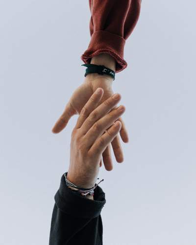the ethics of friends hands reaching out