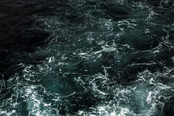 swirling ocean water